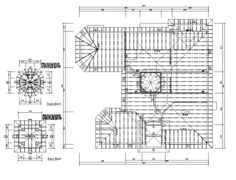 Terrace Plan Of Building Detail Layout Autocad File Cadbull