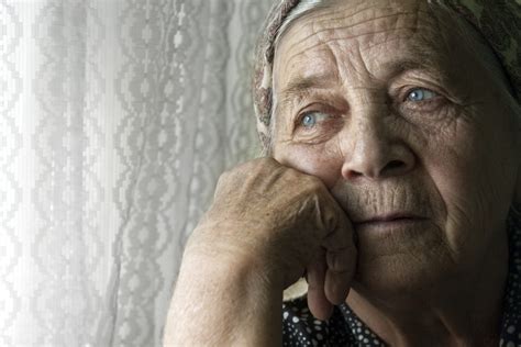 Sad Lonely Pensive Old Senior Woman Elder Options Inc
