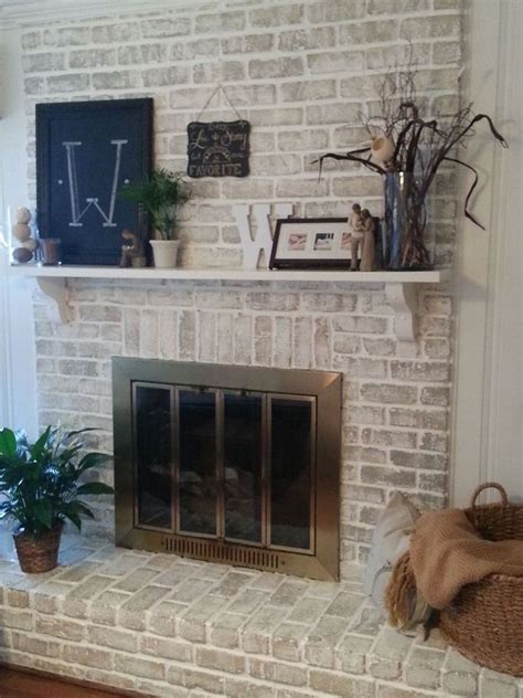 To color wash walls using a sponge you paint the walls a base color. 35 Classy Painted Brick Fireplaces Ideas To Try This Month ...