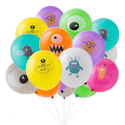16pcsset Monster Birthday Party Balloons Baby Shower Boys Supplies