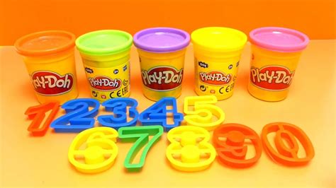 Learn Numbers 1 10 With Play Doh Molds And Shapes Play Doh Learning