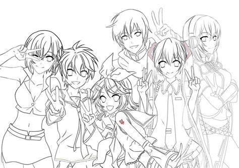 Vocaloid Lineart By Claire Aegis Faust On Deviantart