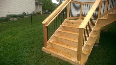 Ideas For Deck Stair Landing Build Deck Stairs With Landing 4 These