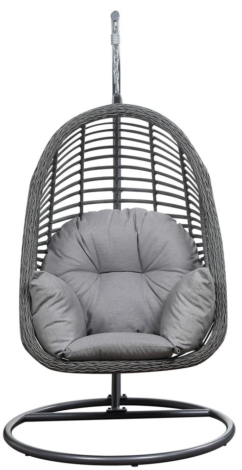 It comes with its own base, so you can put it anywhere. Stonington Hanging Basket Spuncrylic Swing Chair with ...