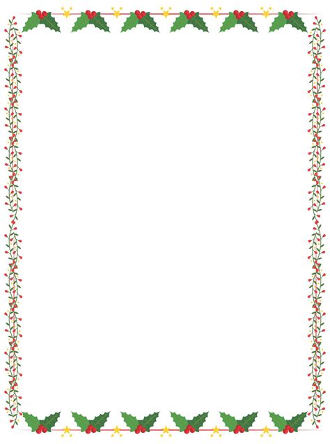 Printable Paper With Christmas Border Printable World Holiday