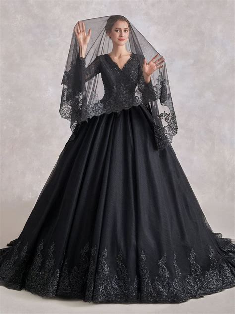Black Wedding Dresses Goth Wedding Dresses Black Wedding Gowns Long