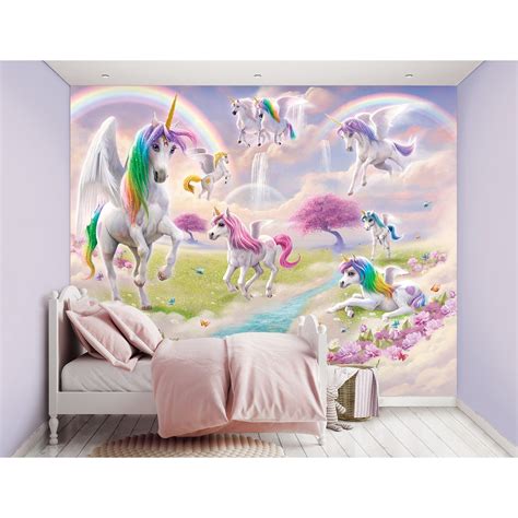Walltastic Magical Unicorn Wall Mural Unicorn Wall Mural Unicorn