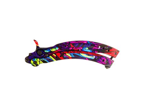 20 Butterfly Knife Trainer Hyper Beast Full Color Handle