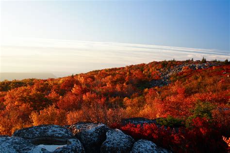 Sunrise Dolly Sods Fall Mountain View Mountain Views Free Nature