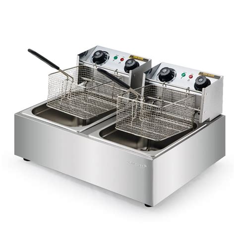 Eurochef Commercial Electric Deep Fryer Twin Frying Basket Chip Cooker