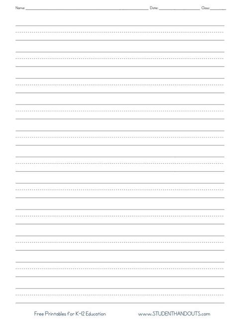 2nd Grade Writing Paper Template Educational And Entertaining