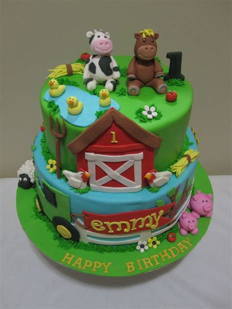 Farm Birthday Cakes Farm Cake Barnyard Cake