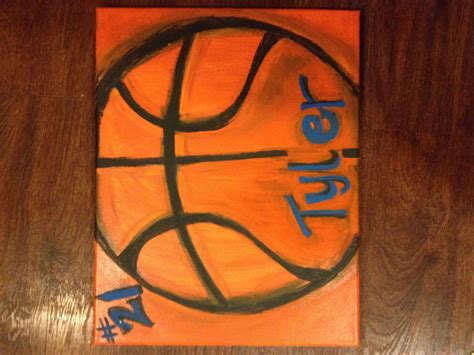 Basketball Canvas Basketball Canvas Painting Basketball Art