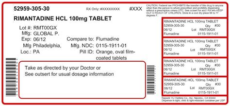Rimantadine Hydrochloride Tablets 100 Mg