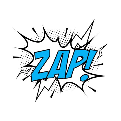 Zap Comic Explosion Comic Blast Vector With Bubble Cartoon Burst With