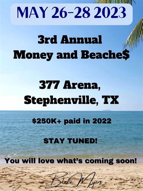 3rd Annual Money And Beaches