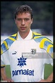 A portrait of Enrico Chiesa of Parma taken during the club photocall ...