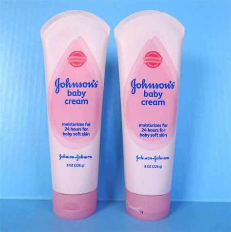 Lot Of 2 Johnsons Baby Cream 24 Hour Moisturizer Pink Tube 8 Oz Skin