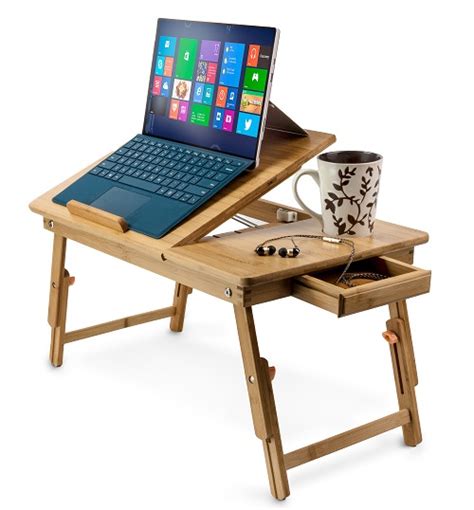 Shop the latest laptop table for bed deals on aliexpress. Natural Bamboo Adjustable Laptop Stand Up to 15 in ...