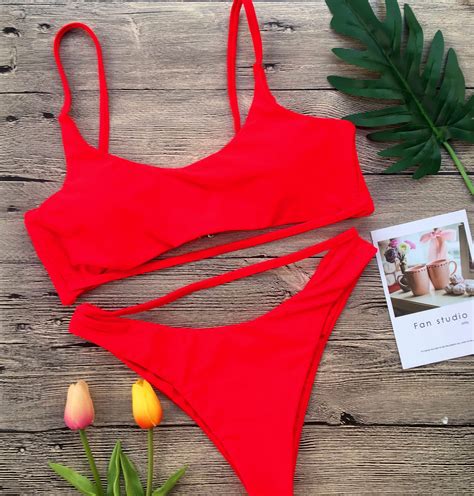 Compre Cuatro Colores Sexy Bikini Traje De Ba O De Dos Piezas Para