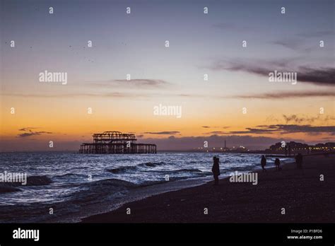 Brighton West Pier Burnt Down Hi Res Stock Photography And Images Alamy