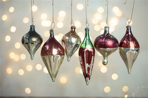 Glass Icicles Set Xmas Ornaments For Retro Christmas Tree Etsy