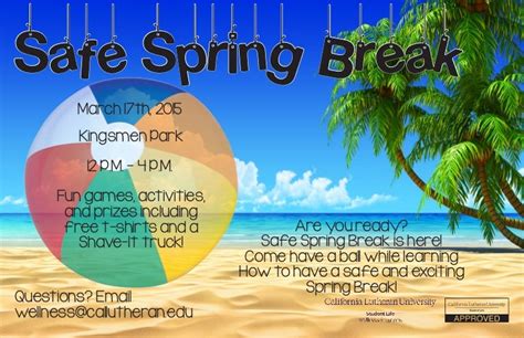 Safe Spring Break Poster