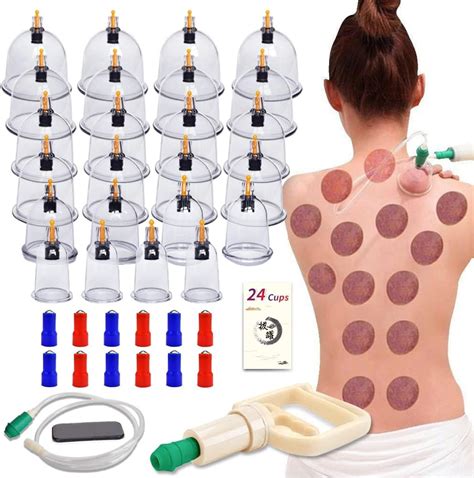 cupping therapy sets hijama cupping vacuum suction 24 cups sets for cellulite cupping massage