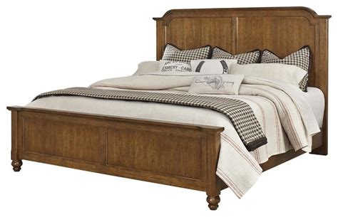 All American Arrendelle King Mansion Bed Antique Cherry Traditional