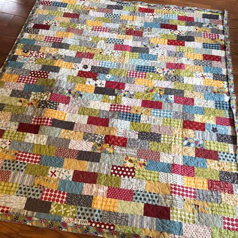Pdf Pattern Staggered Bricks Quilt4 Design Variations Baby Lap Twin