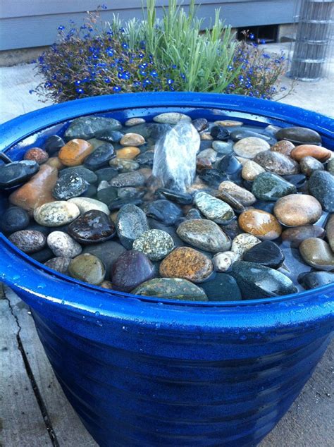 Water Feature Made With A Water Pump In A 5 Gallon Bucket