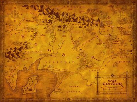 Mapa De Gondor Este Middle Earth Map Middle Earth Lord Of The Rings