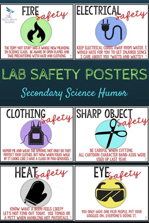 Lab Safety Posters Secondary Science Humor Secondary Science