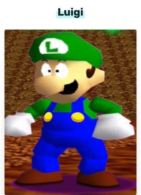 An Image Of A Cartoon Character With The Caption Luigi