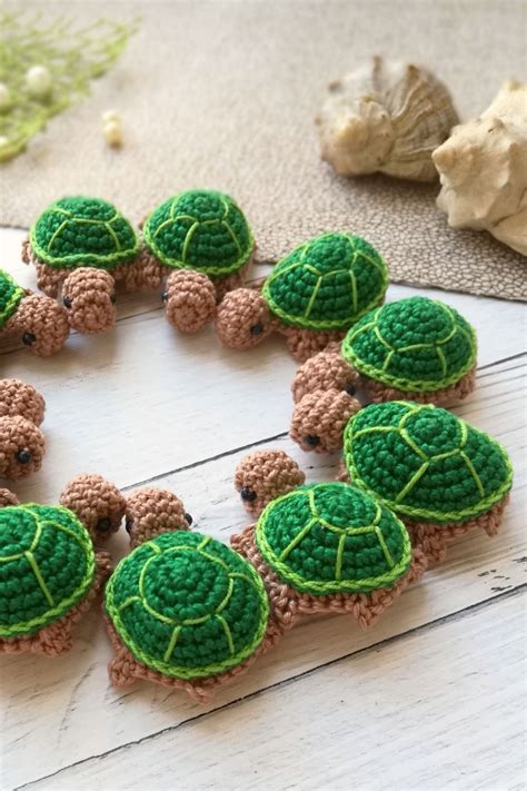 Crochet Tiny Turtle Pattern Amigurumi Baby Turtle Pdf Tutorial In