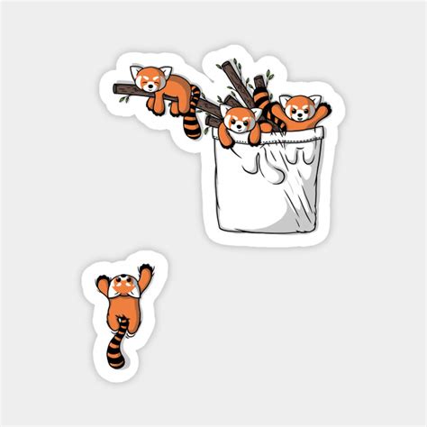 Pocket Red Panda Bears Red Panda Magnet Teepublic