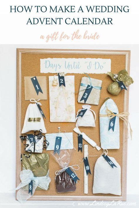 It's the type of budget friendly project that friends can pitch in together. How to DIY a Wedding Advent Calendar | Wedding gifts for ...