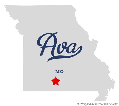 Map Of Ava Mo Missouri