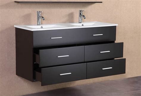 Double vanities also add value to your home. Alexandra- 48 inch Modern Wall Mounted Double Sink ...