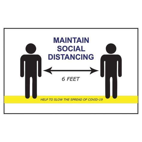 Maintain Social Distancing Sign Safety And Regulatory Signs