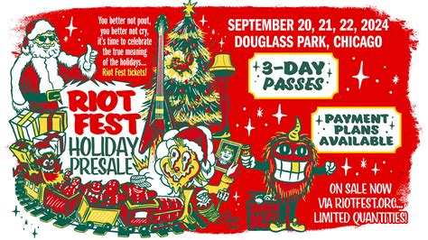 Riot Fest 2024 Holiday Presale Tickets Available Now! - Riot Fest