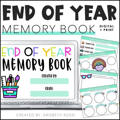 Free End Of The Year Memory Book Teaching With Aris