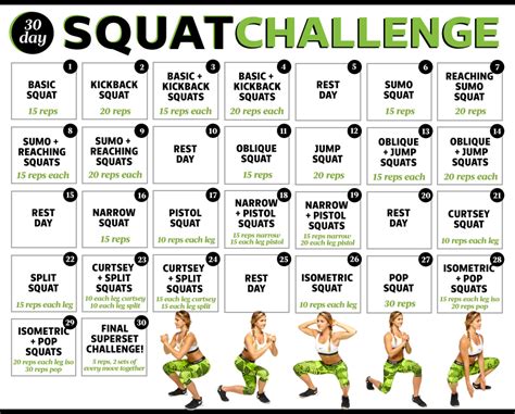 30 Day Abs And Squats Challenge Body Workouts