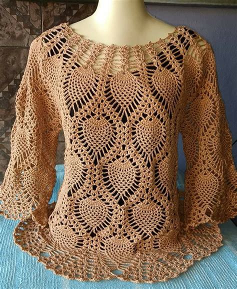 Beautiful Pineapple Crochet Blouse With Video Tutorial Crochet Works