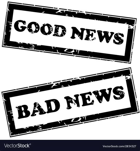 Rubber Stamps With Good News And Bad News Vector Image