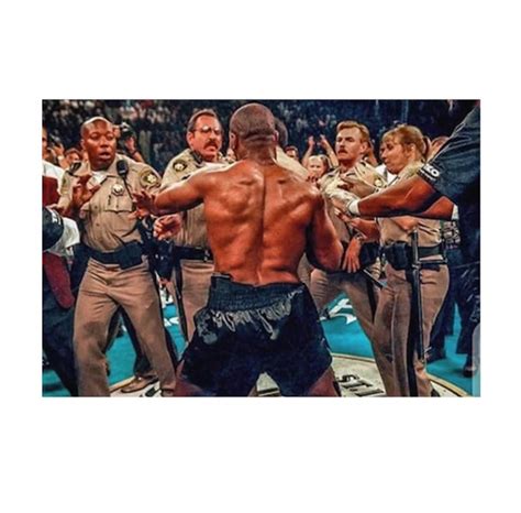 Mike Tyson Vs The Cops At Evander Holyfield Event Fight Poster Etsy