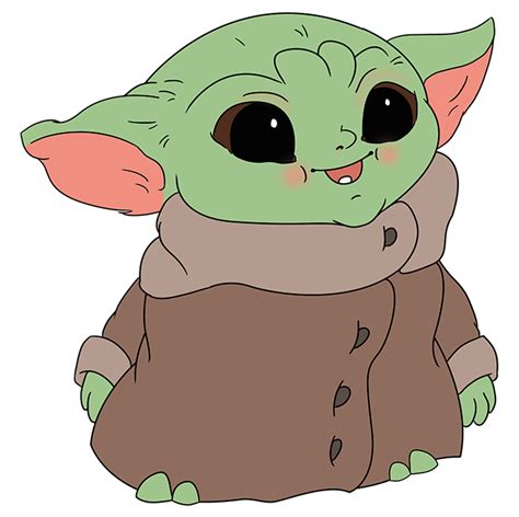 Baby Yoda Drawing Easy Outline