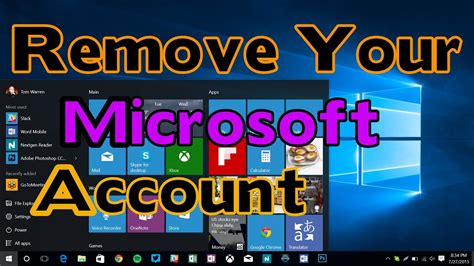 How To Sign Out From Microsoft Account In Windows 10 Youtube