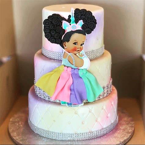 How to draw a baby unicorn cake. Unicorn baby cake, unicorn princess, African American princess cake, pastel unicorn cake ...