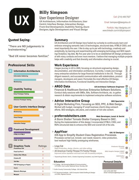 Ux Ui Designer Resume Sample Resume Example Gallery